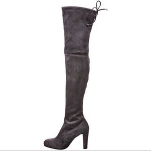 Stuart Weitzman Grey suede Highland boots
